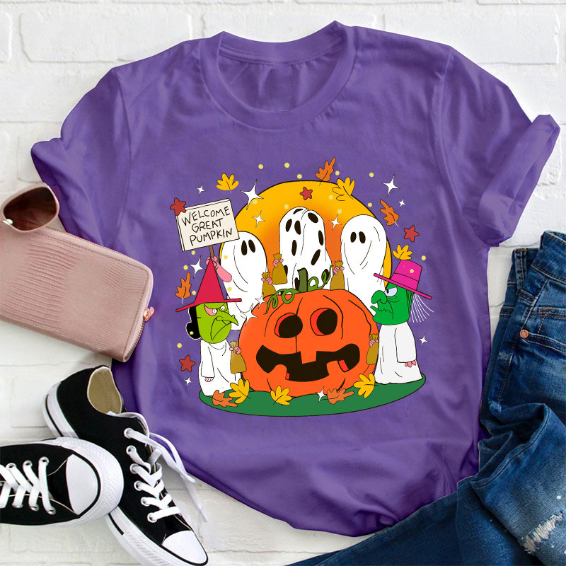 Welcome Great Pumkin Teacher T-Shirt