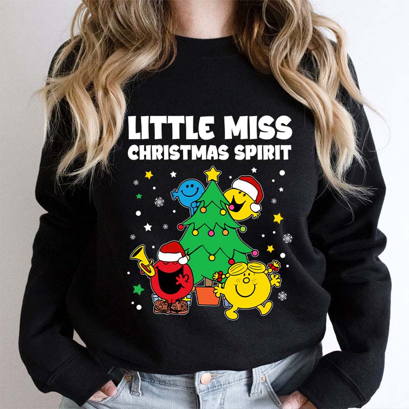 Little Miss Christmas Spirit Teacher Sweatshirt