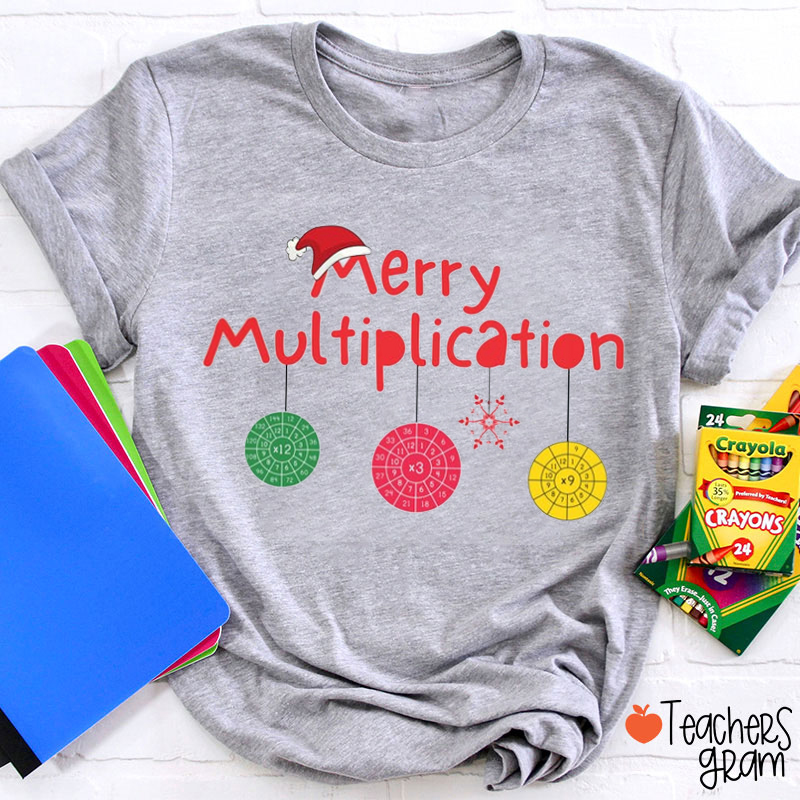 Multiplication Christmas Teacher T-Shirt