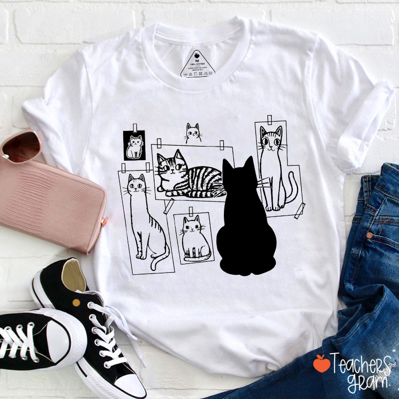 Cat Gallery Teacher T-Shirt