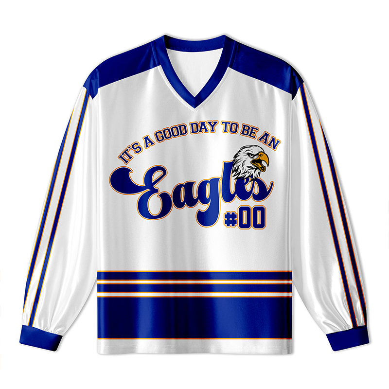 Personalized Mascot And Number It's A Good Day Teacher Long Sleeve Jersey