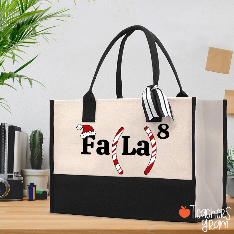 Fala Fun Numbers Christmas Teacher Cotton Tote Bag