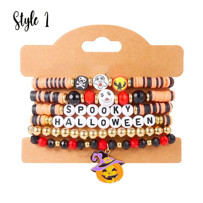 Halloween Pumpkin Ghost Teacher Metal Bracelet