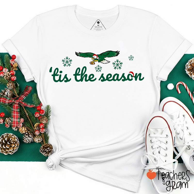 Personalized Mascot Christmas Tis The Season Teacher T-Shirt