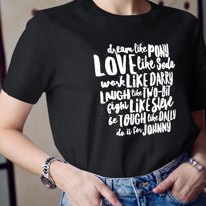 The Outsiders Character Names Teacher T-Shirt