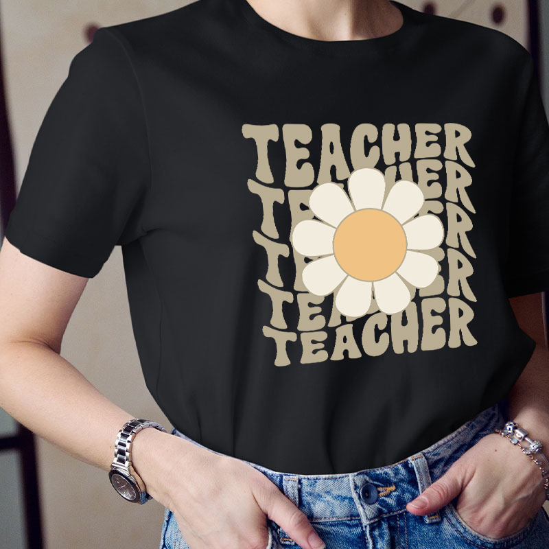 Daisy Flower Teacher T-Shirt
