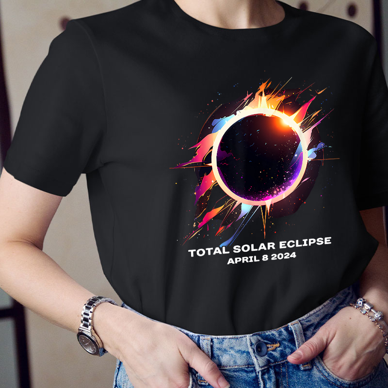 April 8 2024 Total Solar Eclipse Teacher T-Shirt