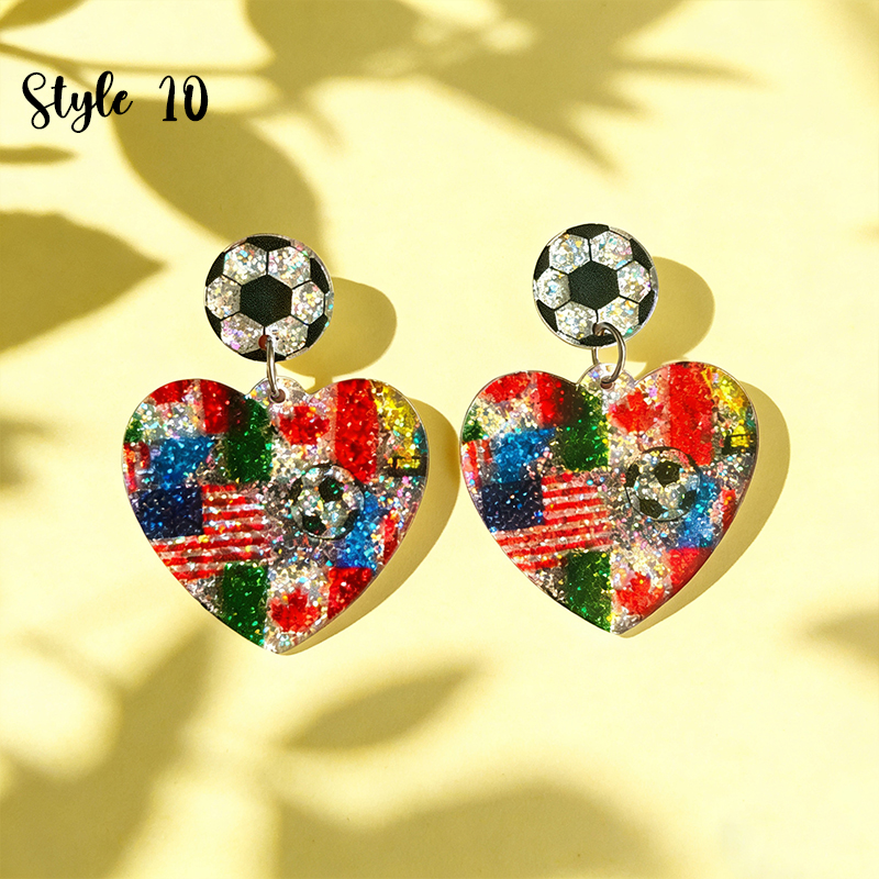 Soccer Lover Teacher Acrylic Earrings