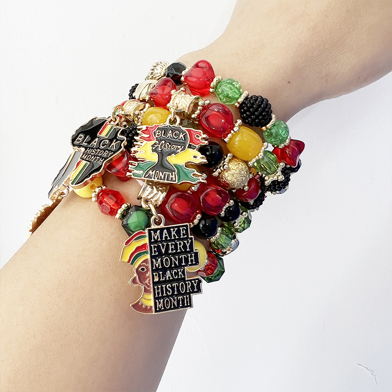 Black History Month Teacher Metal Bracelet