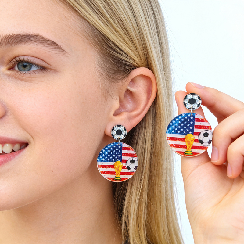 Soccer Lover Teacher Acrylic Earrings
