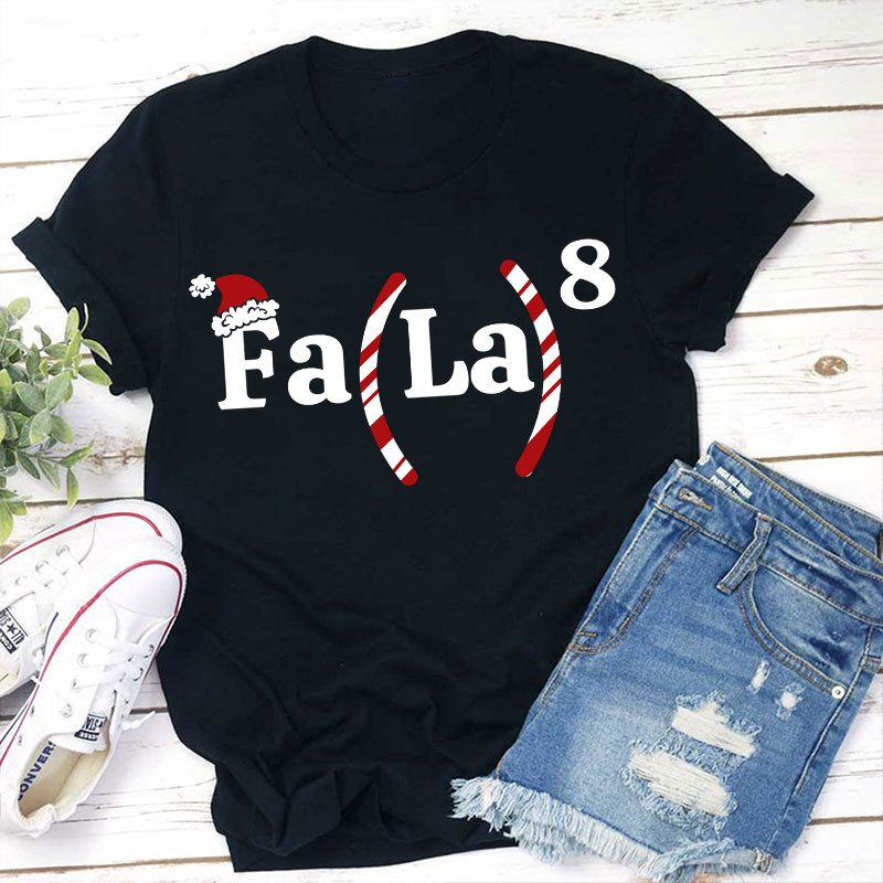 Fala Fun Numbers Christmas Teacher T-Shirt