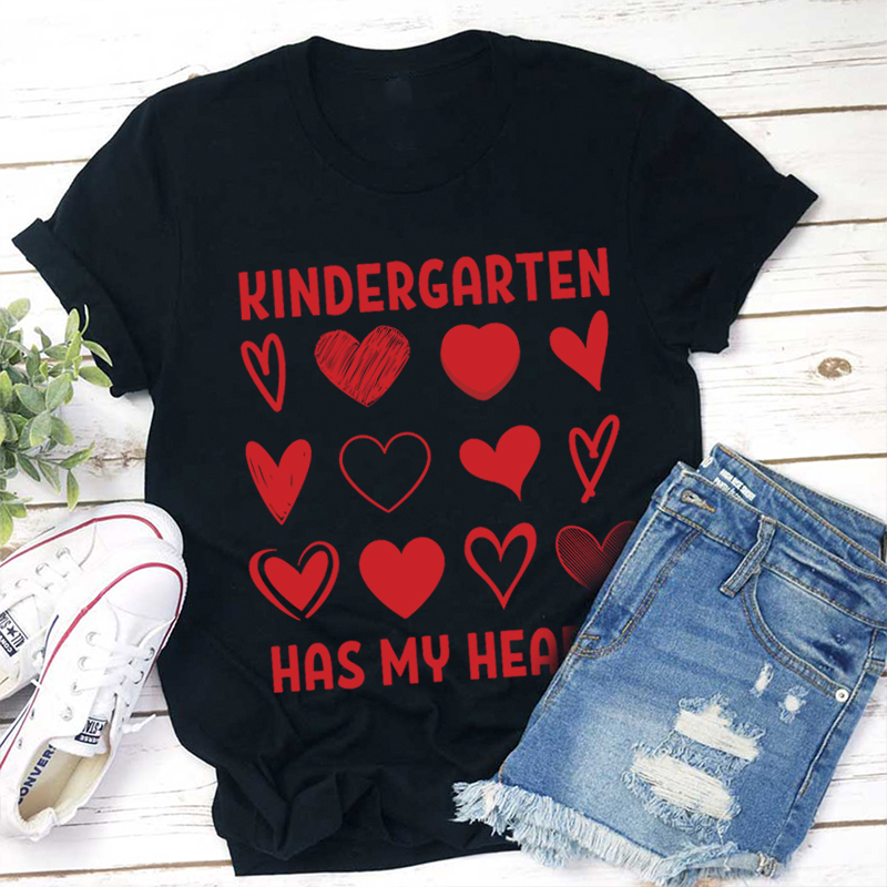 Personalized Grade Has My Heart Teacher T-Shirt