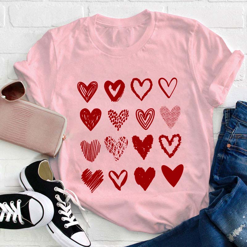 Cute Heart Teacher T-Shirt