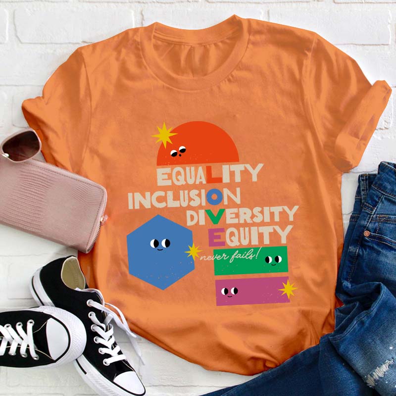 Equality Inclusion Diversity Equality Teacher T-Shirt