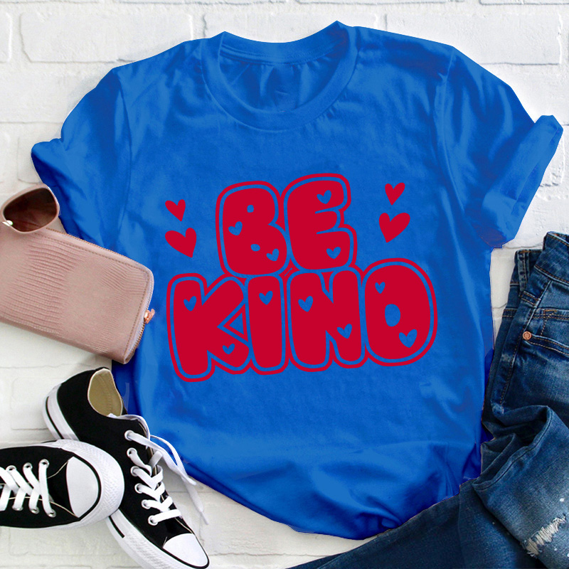 Be Kind Little Red Hearts Teacher T-Shirt