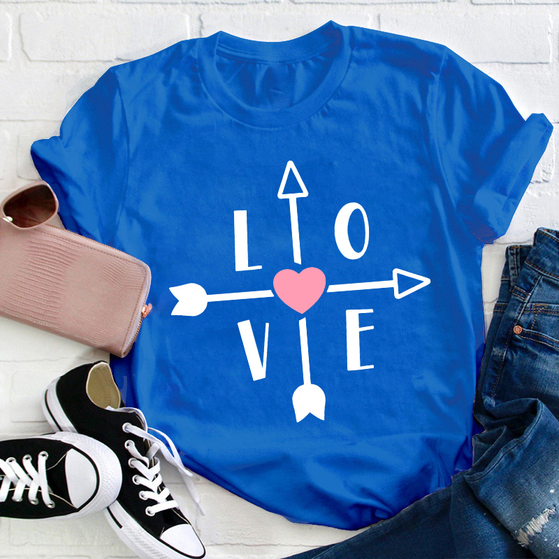 Love Valentine's Day Teacher T-Shirt