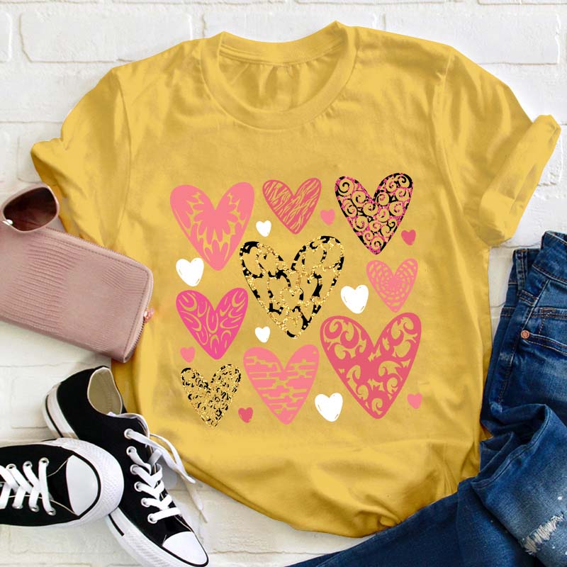 All Kind Of Hearts Teacher T-Shirt