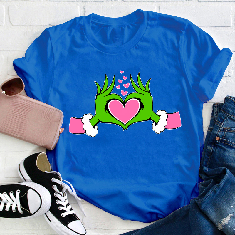 Make A Heart Sign Teacher T-Shirt