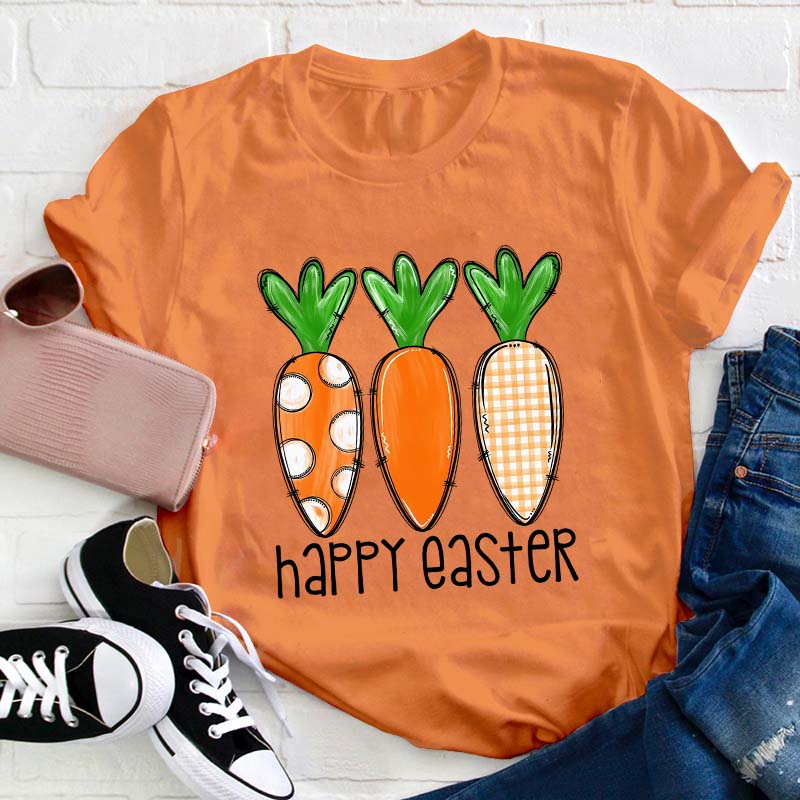 Happy Easter Carrot Teacher T-Shirt