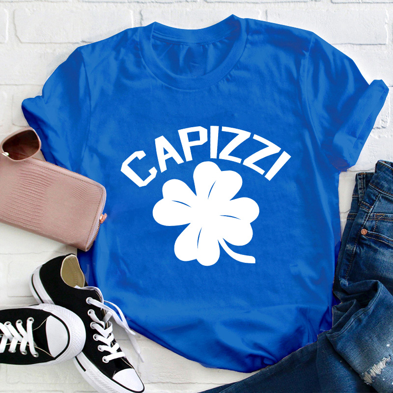 Personalized Shamrock St Patrick's Day Teacher T-Shirt