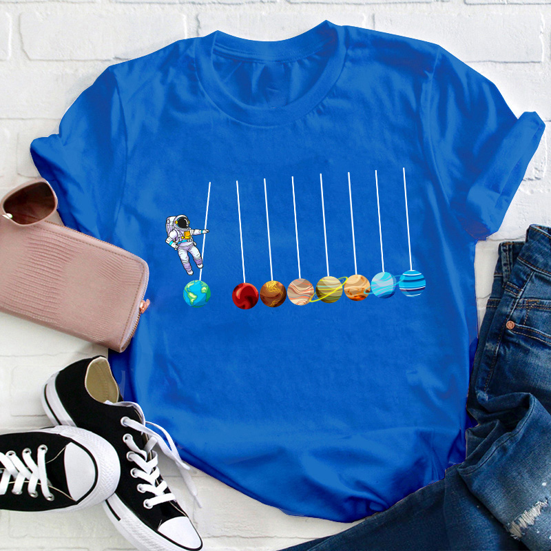 Funny Planets Planetary System Solar Teacher T-Shirt