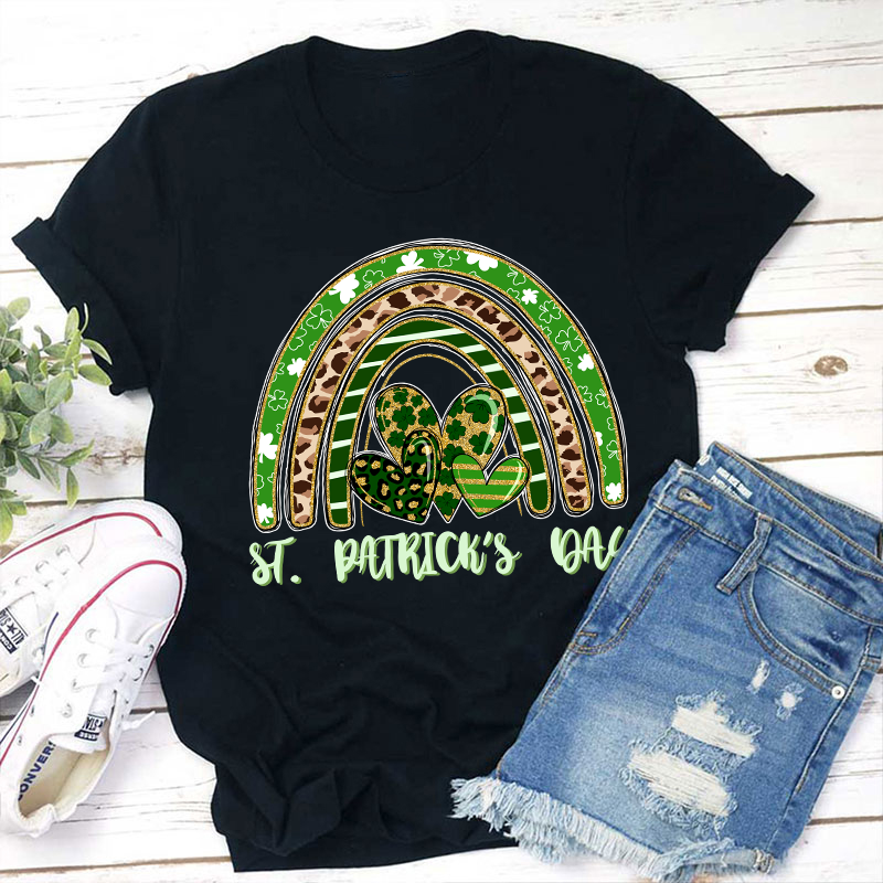 St Patrick's Day Rainbow Teacher T-Shirt