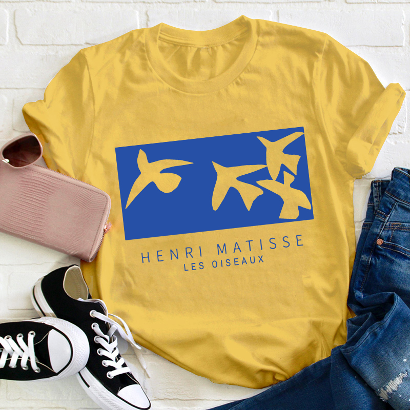 Les Oiseaux Henri Matisse Painting Teacher T-Shirt