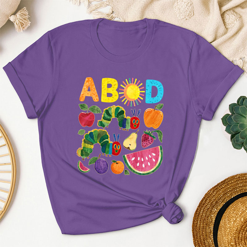 ABCD Caterpillar Teacher T-Shirt
