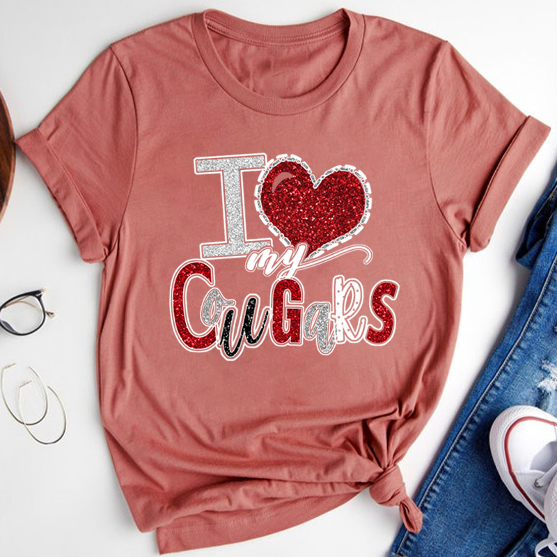 Personalized I Love My Team Team Spirit Teacher T-Shirt