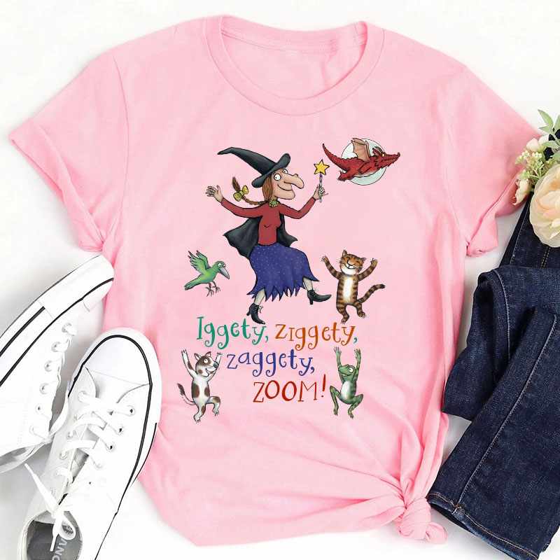 Room On The Broom Iggety Ziggety Teacher T-Shirt