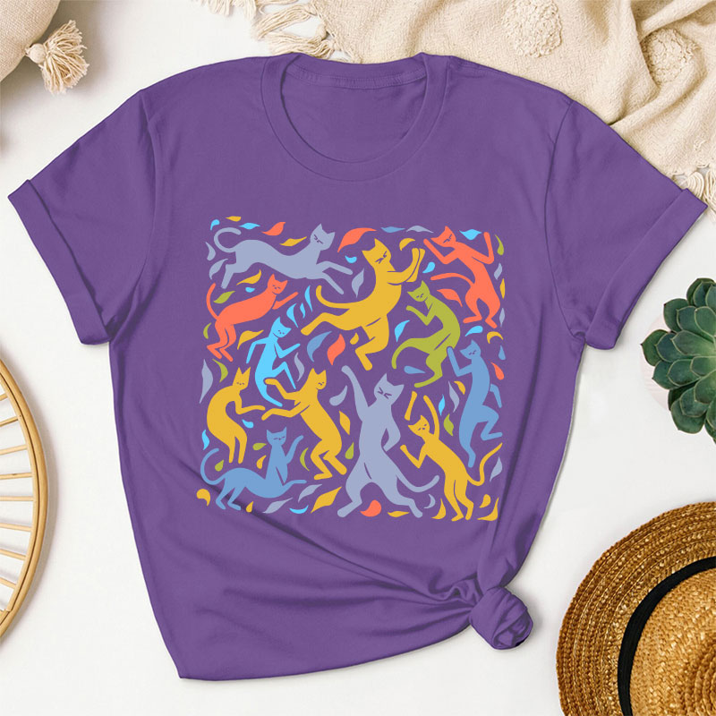 Matisse The Dance Inspired Cat Teacher T-Shirt