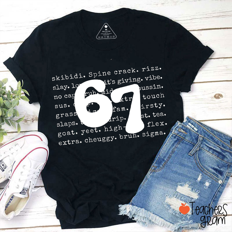 Viral Meme Words Teacher T-Shirt