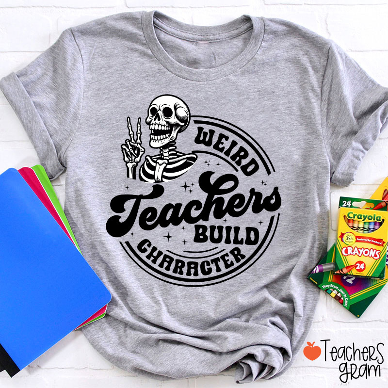 Weird Teacher Build Gharacter Halloween Teacher T-Shirt