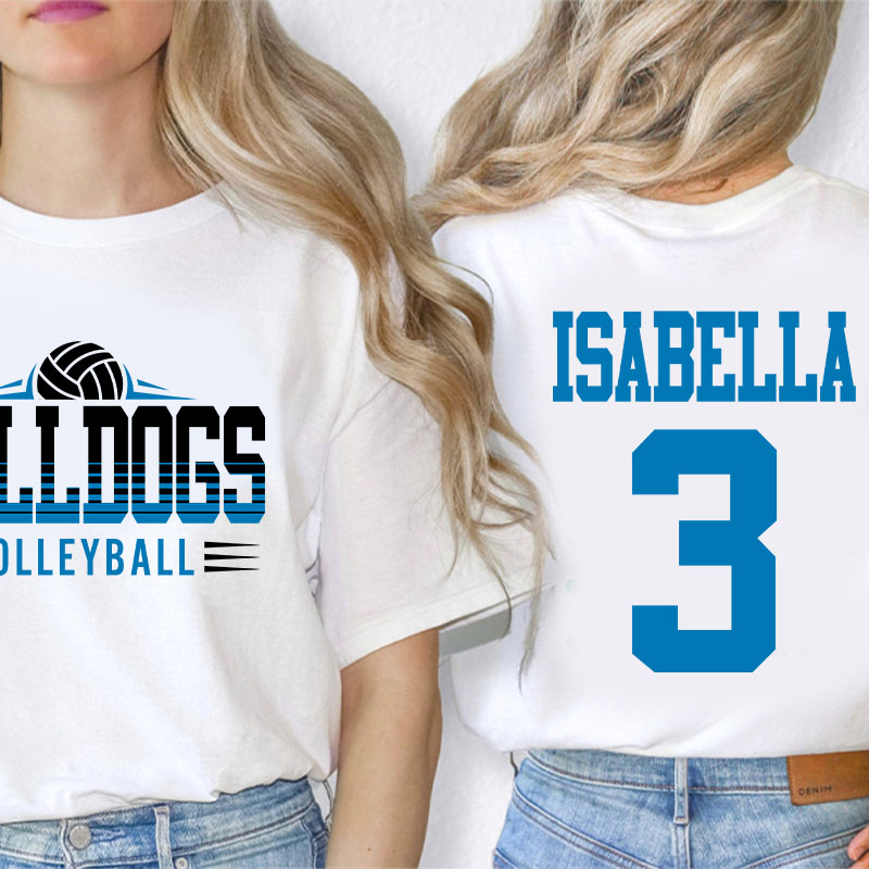 Personalized Mascot And Sport Go Game Day Teacher Two Sided T-Shirt