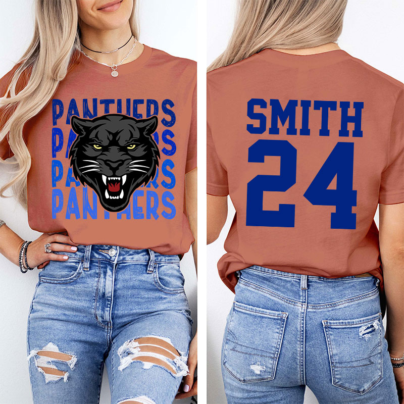 Personalized Sports Team Logo Teacher Two Sided T-Shirt