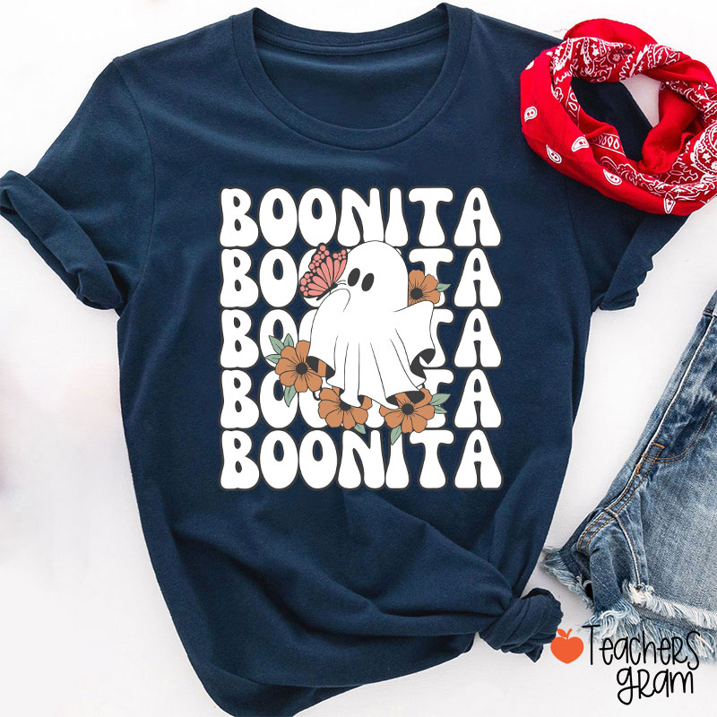 Boonita Cute Ghost Spanish Teacher T-Shirt