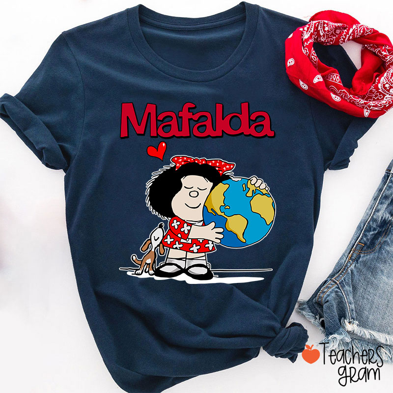 Mafalda Cute Cartoon Spanish Teacher T-Shirt