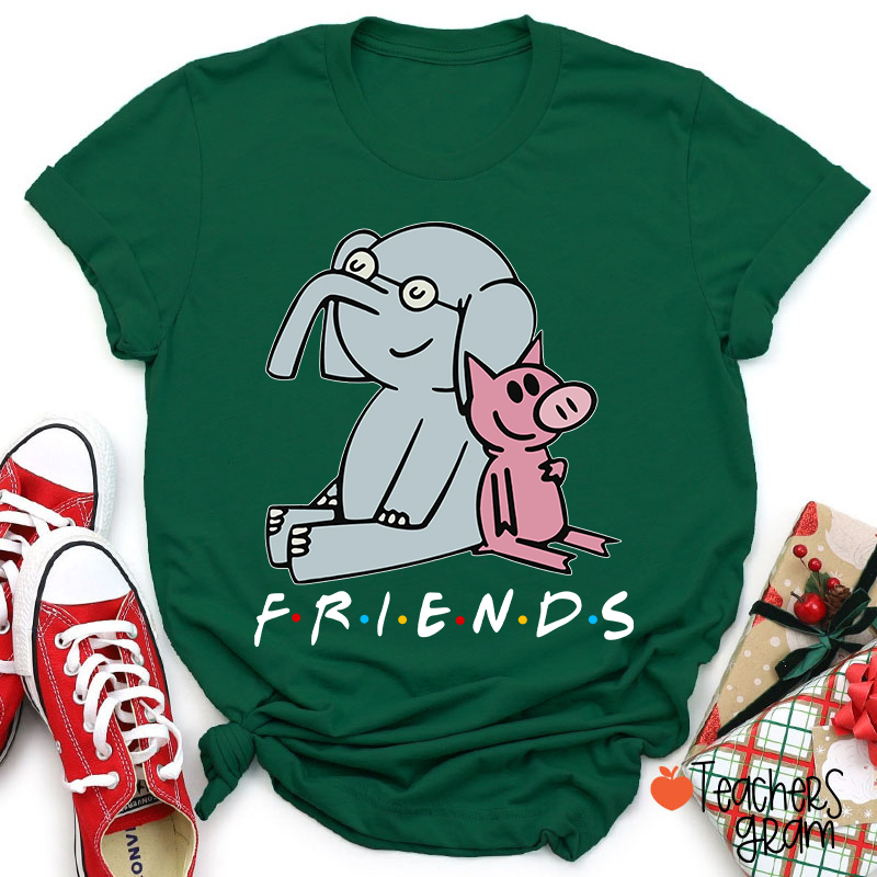 Elephant Good Friends Teacher T-Shirt