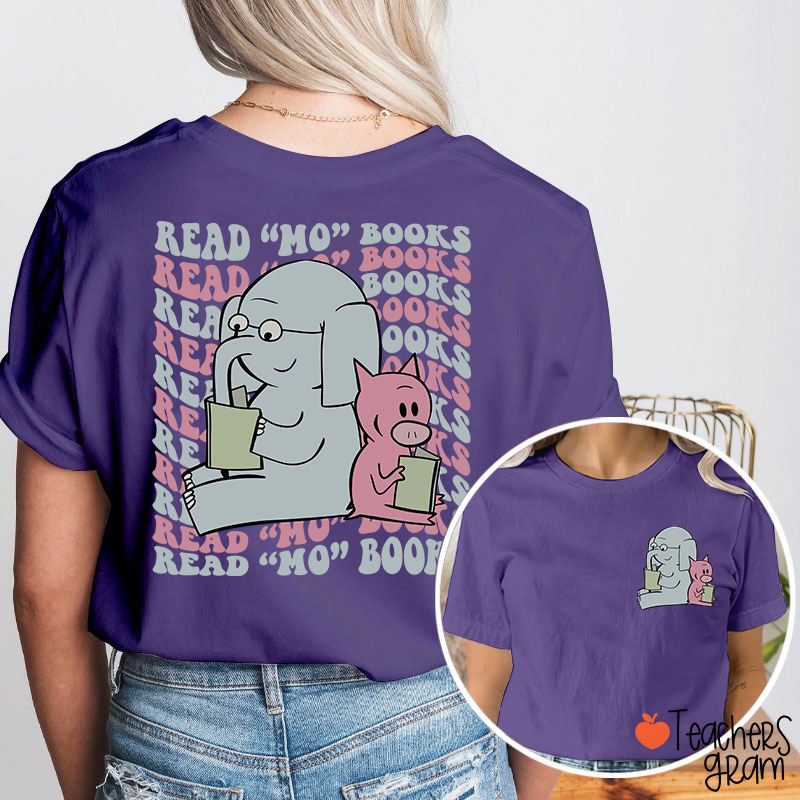 Read Mo Books Elephant Teacher Two Sided T-Shirt