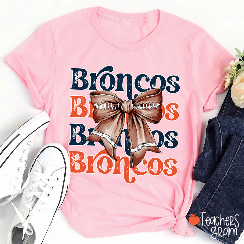 Personalized Mascot And Sport Bow Game Day Teacher T-Shirt