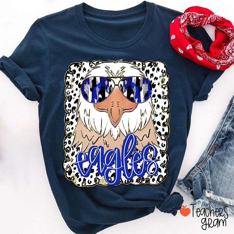 Personalized Mascot Preppy Coquette Polka Dot Teacher T-Shirt