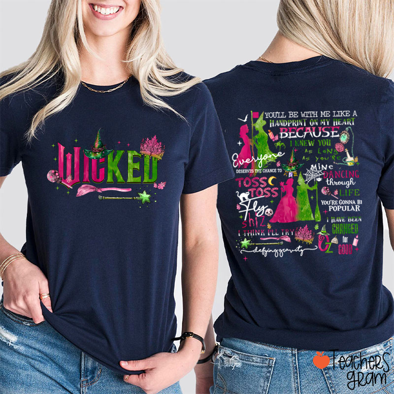 Vintage Wicked Movie Teacher Two Sided T-Shirt
