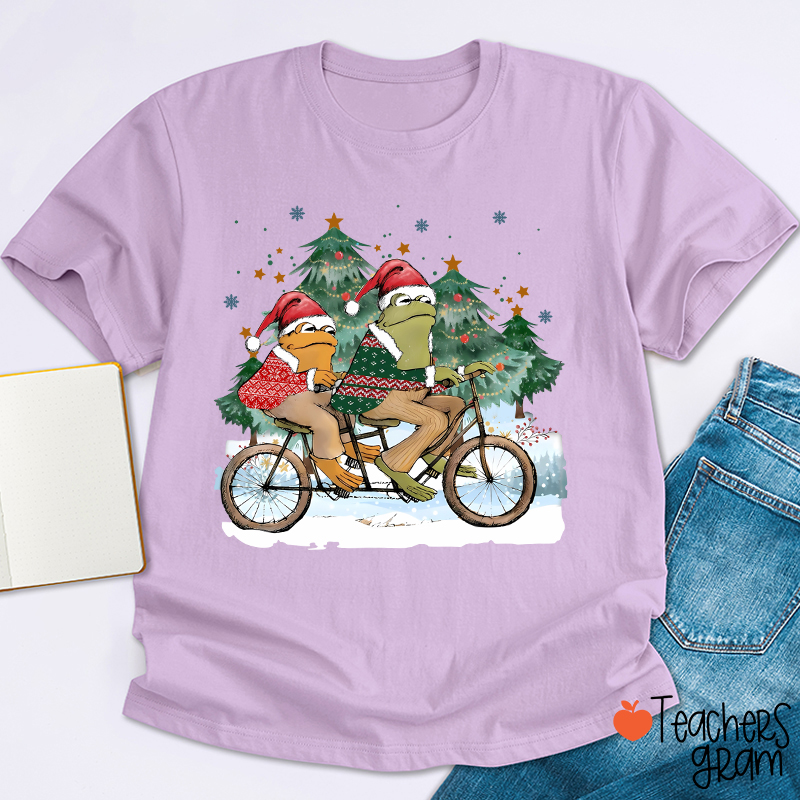 Frog And Toad Christmas Teacher T-Shirt