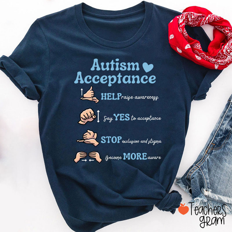 Autism Acceptance Teacher T-Shirt
