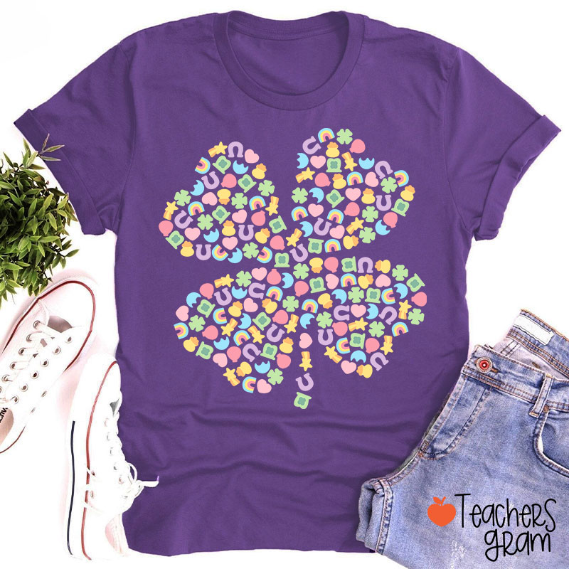 Lucky Charms Shamrock Teacher T-Shirt