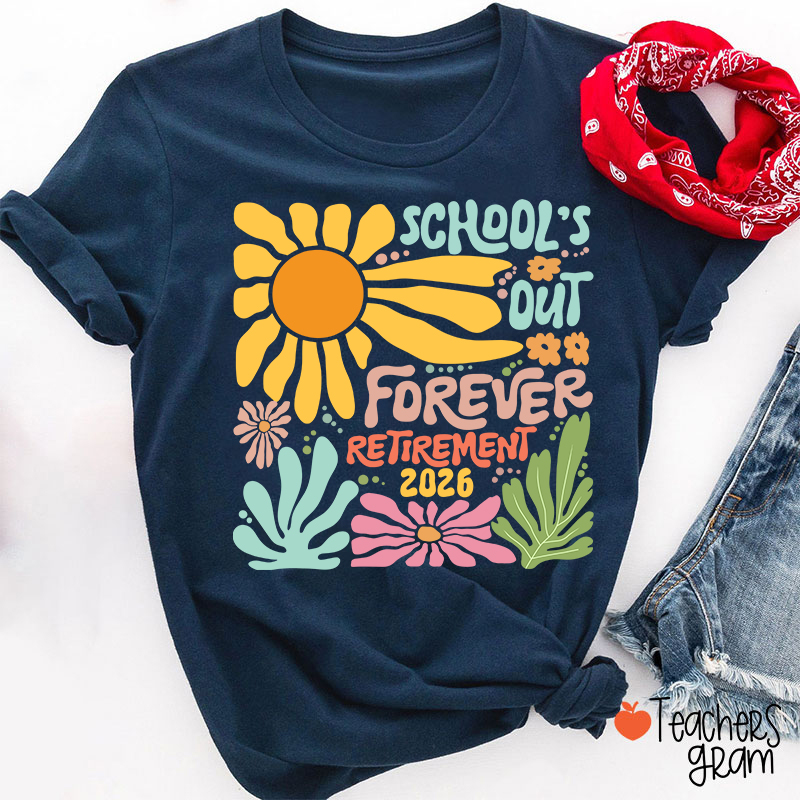 Personalized Colorful Sunflowers And Text Teacher T-Shirt