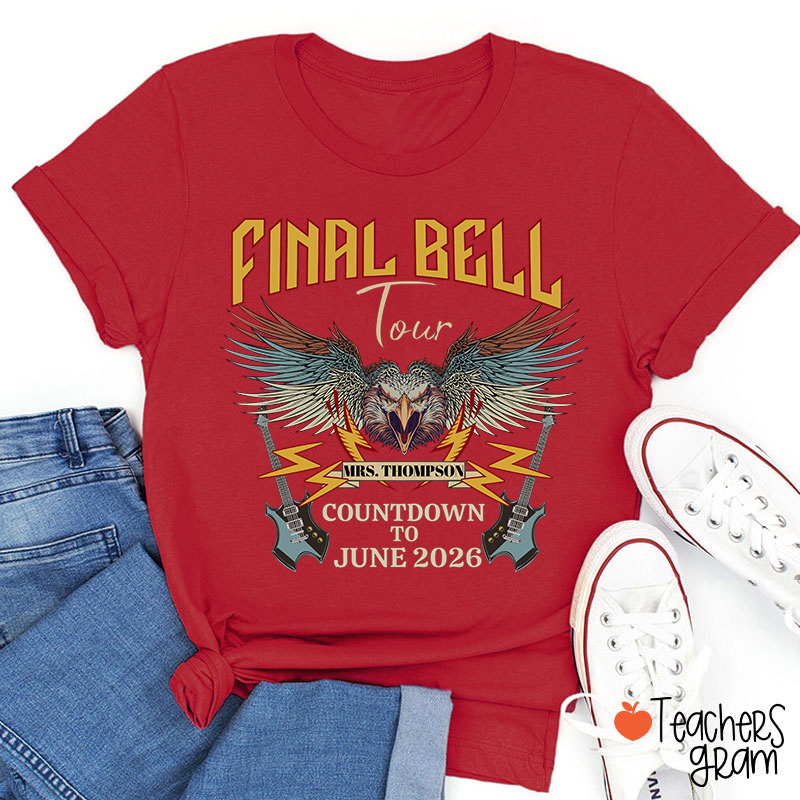 Personalized Funny Retirement Countdown Teacher T-Shirt