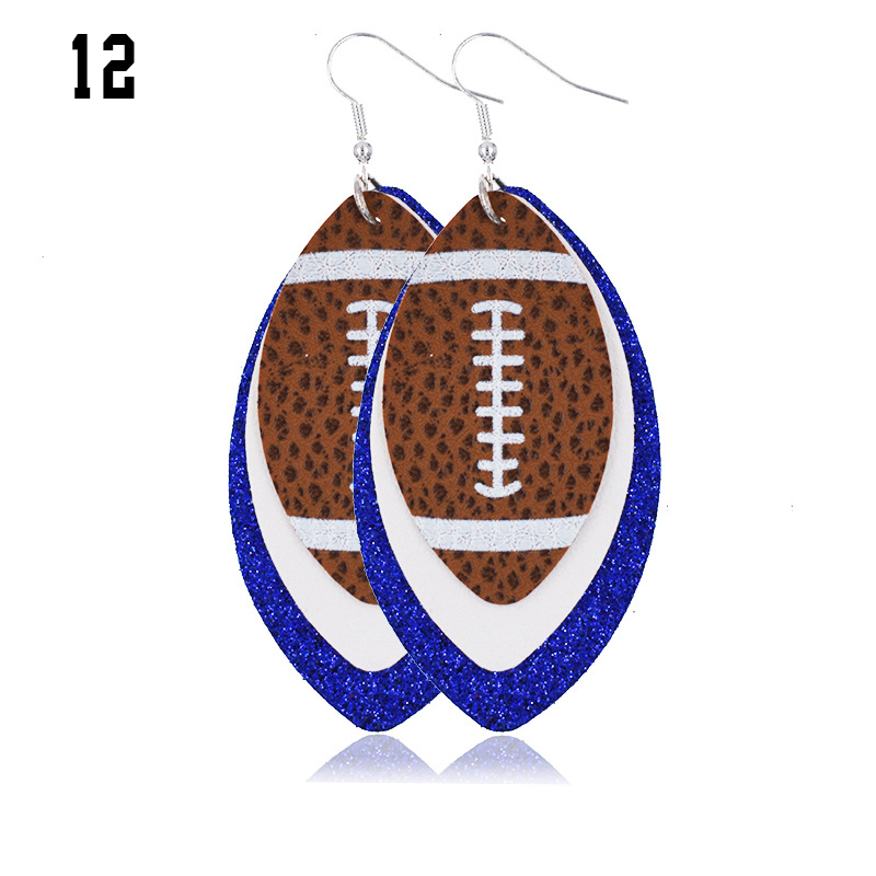 Football Leather Earrings