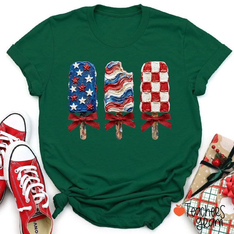 Patriotic Popsicle Teacher T-Shirt