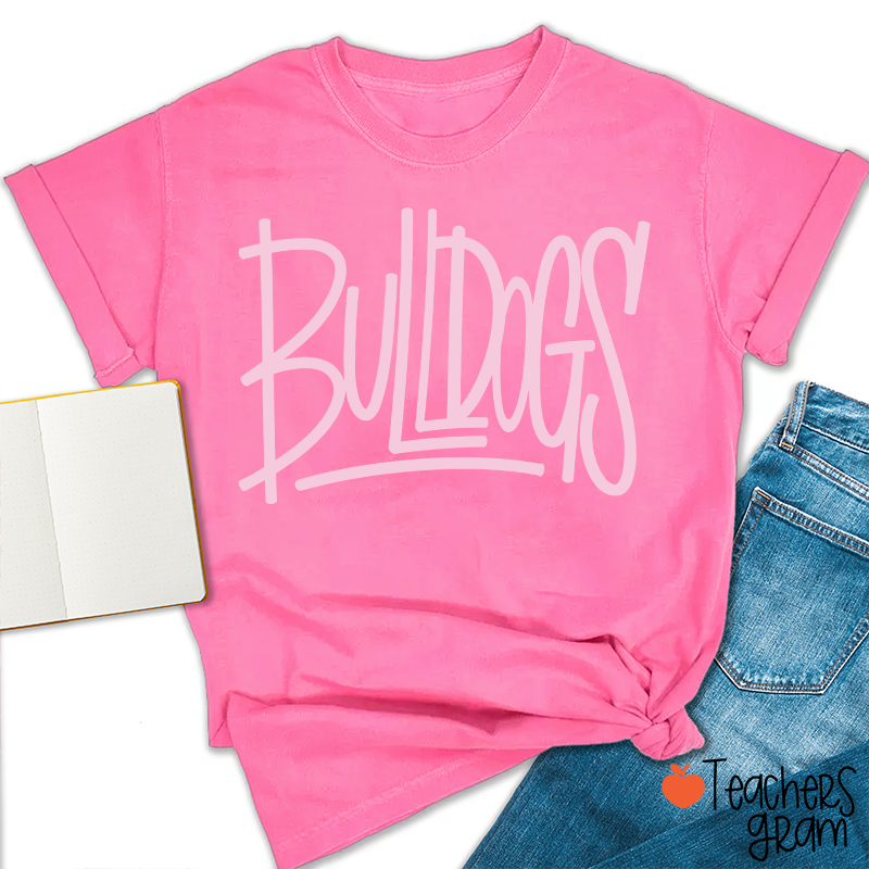 Personalized Mascot Simple Script Teacher T-Shirt